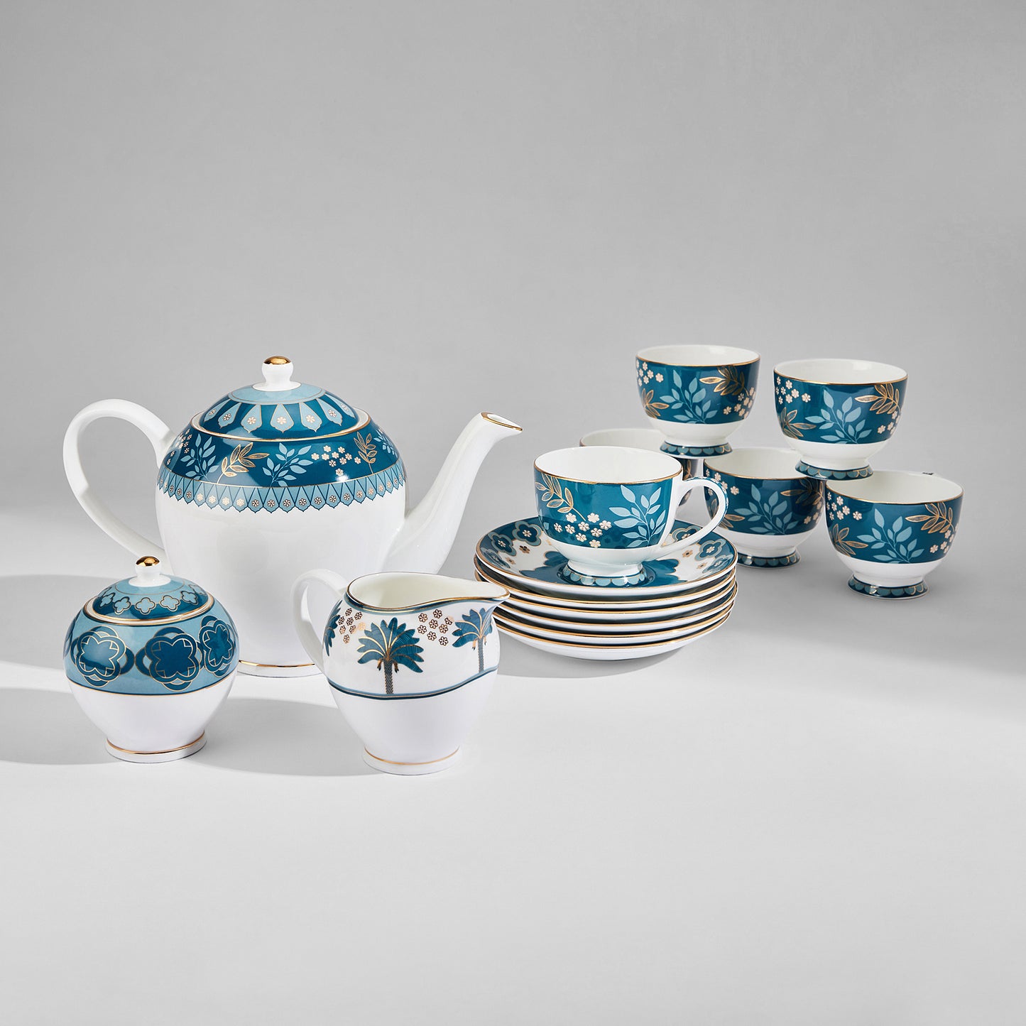 India Circus Oceanic Opulence Olive Tea Set