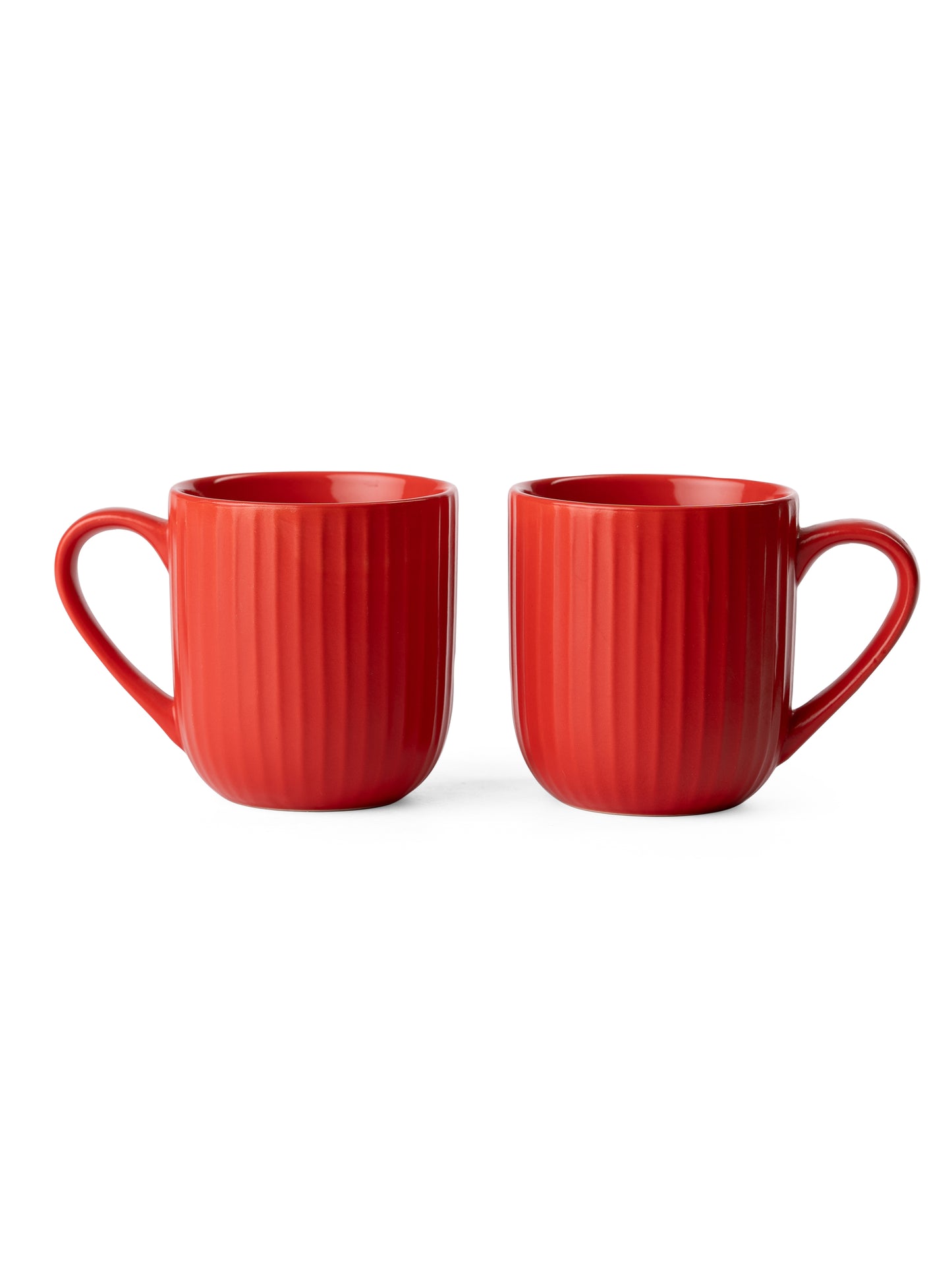 Linea Pebble Red Coffee & Tea Mugs Set of 6, 250 ml