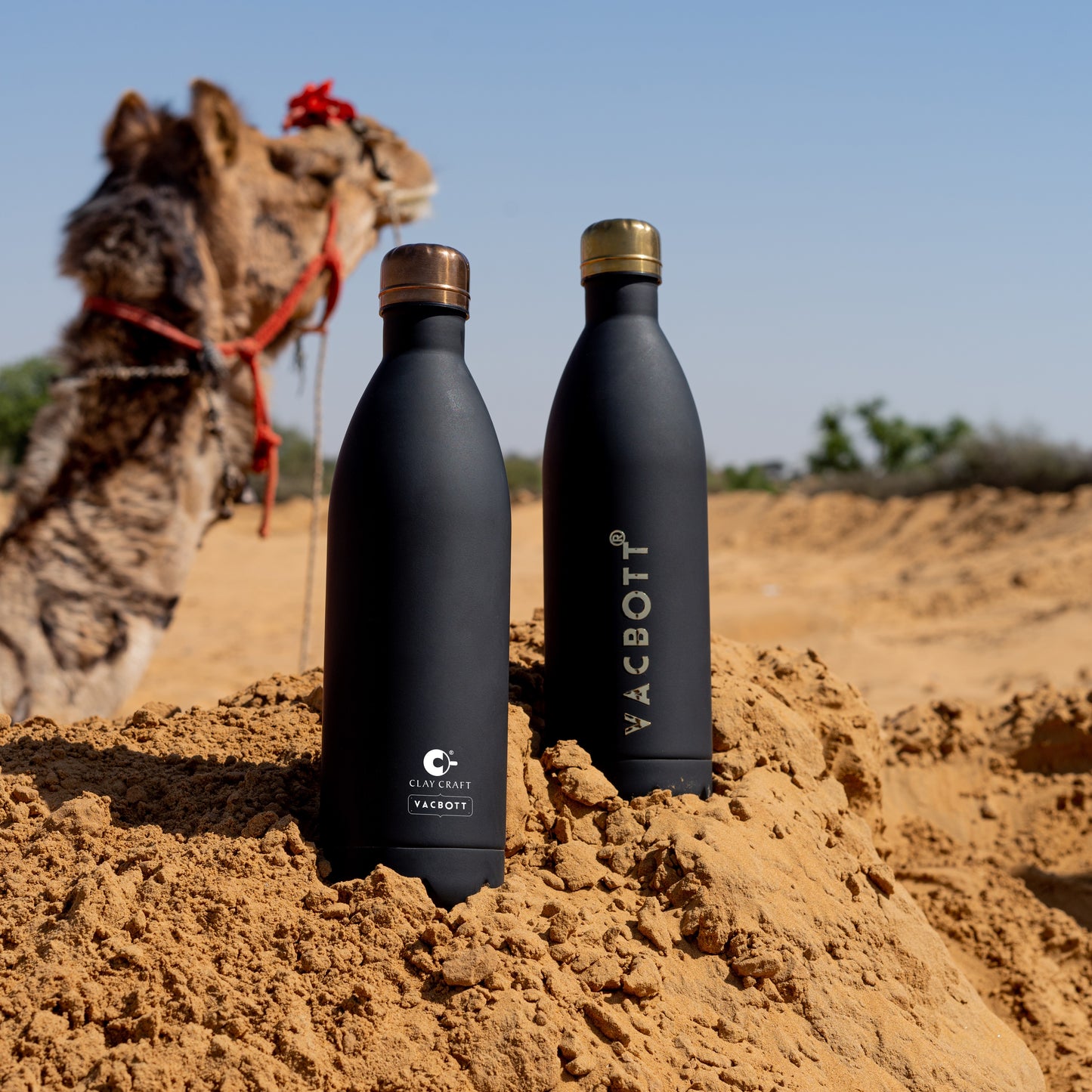 Vacbott Stark Vacuum Insulated Double Walled Water Bottle 18 Hrs Hot & 24 Hrs Cold Stainless Steel Flask, BIS Certified, 500ml
