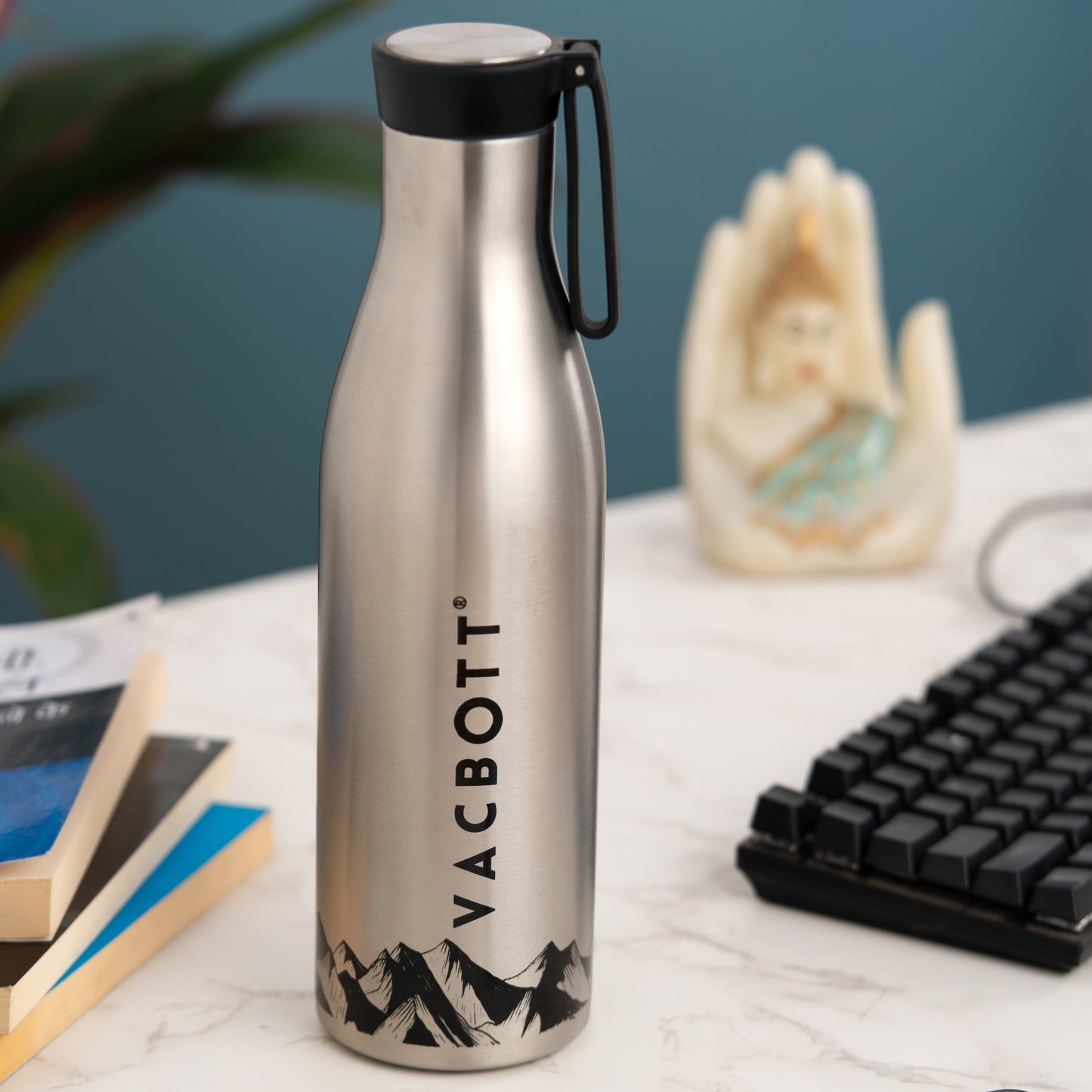 Vacbott Vacuum Bottle, Aspen Double Walled 24 Hours Hot and Cold Water Bottle, BIS Certified, 900ml