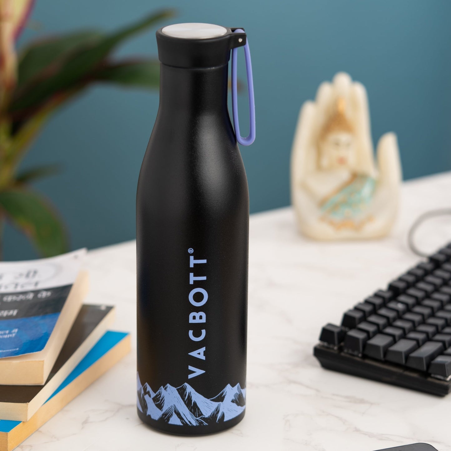 Vacbott Vacuum Bottle, Aspen Double Walled 24 Hours Hot and Cold Water Bottle, BIS Certified, 900ml