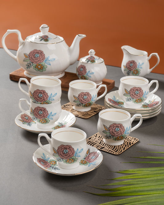 Karina Floral Tea Set of 15 (197)