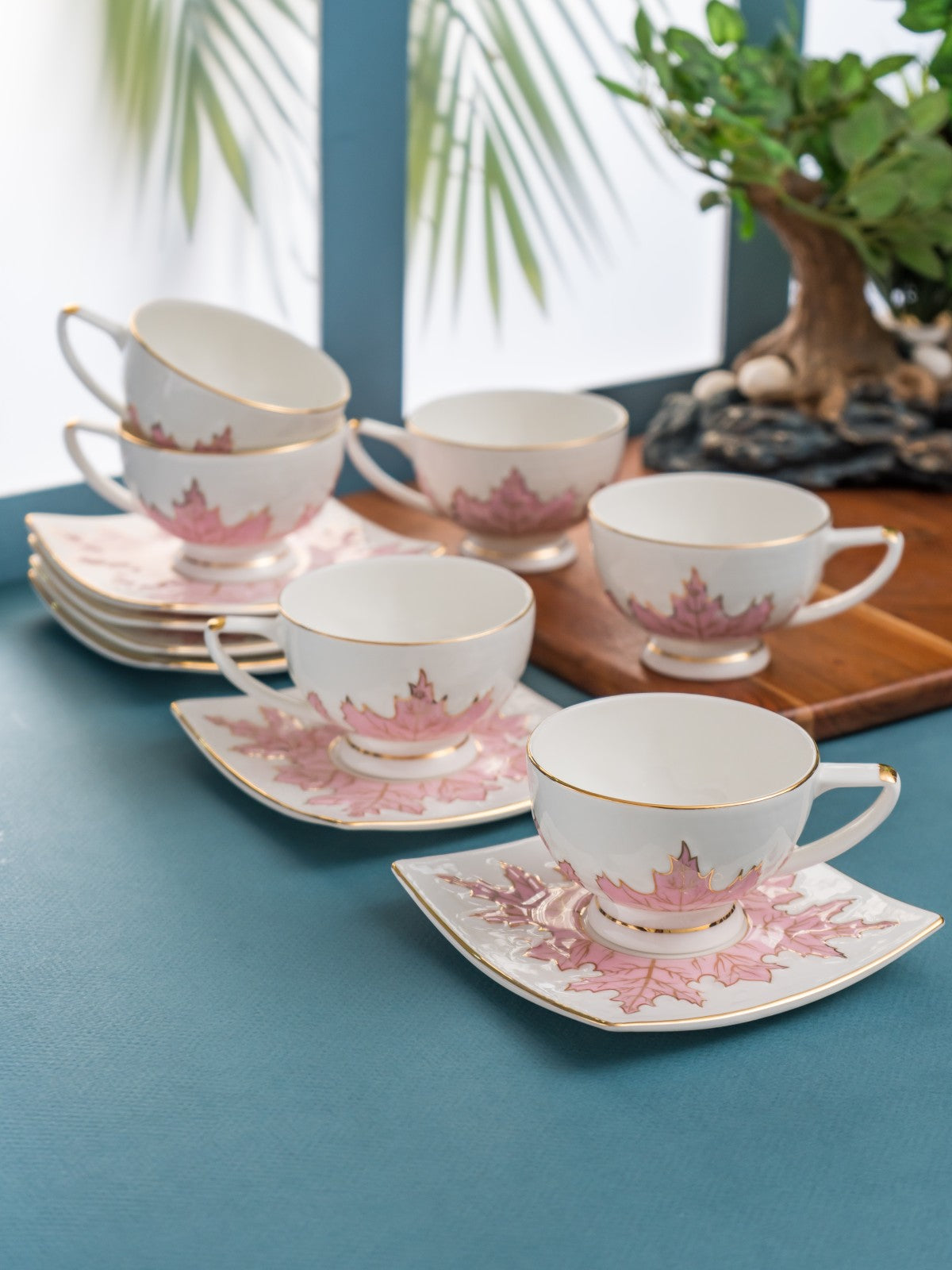 Chinar Shalimar Cup & Saucer, 145 ml, Set of 12 (6 Cups + 6 Saucers) (SH904)