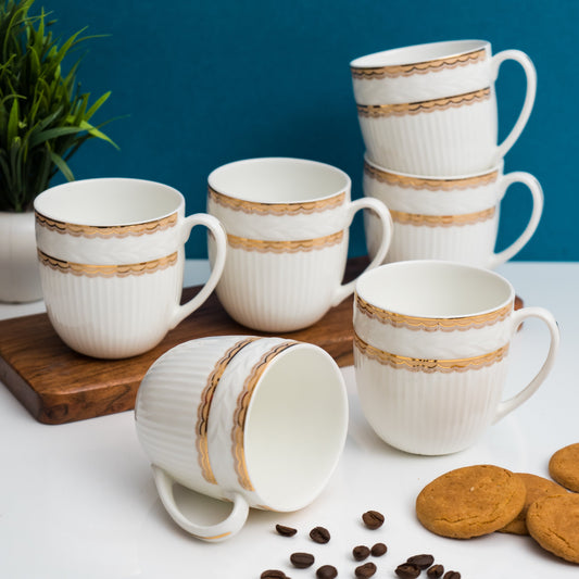 Snow Impression Coffee & Tea Mugs, 220ml, Set of 6 (1405)