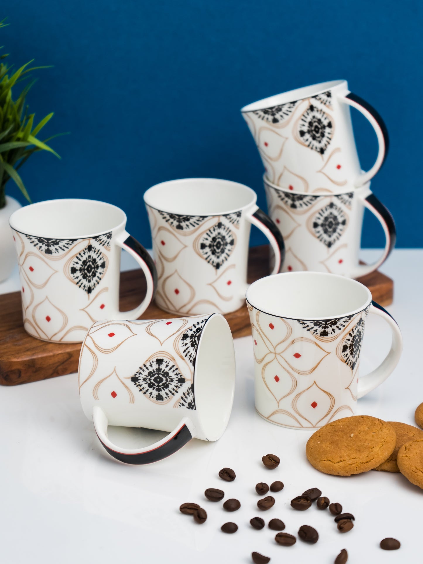 Jackson Hilton Coffee & Tea Mugs, 155ml, Set of 6 (353)