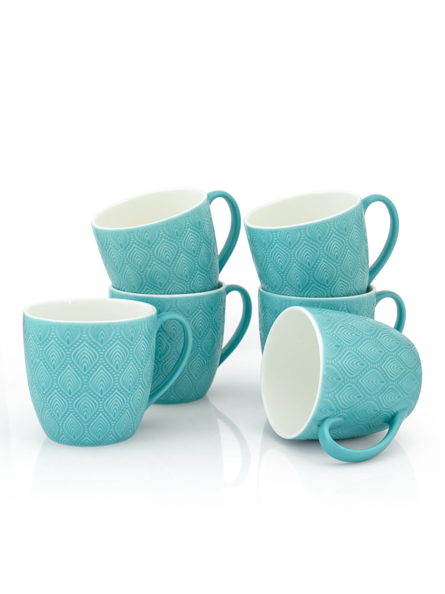 JCPL Feast Kohinoor Coffee & Tea Mug Set of 6 (Blue)