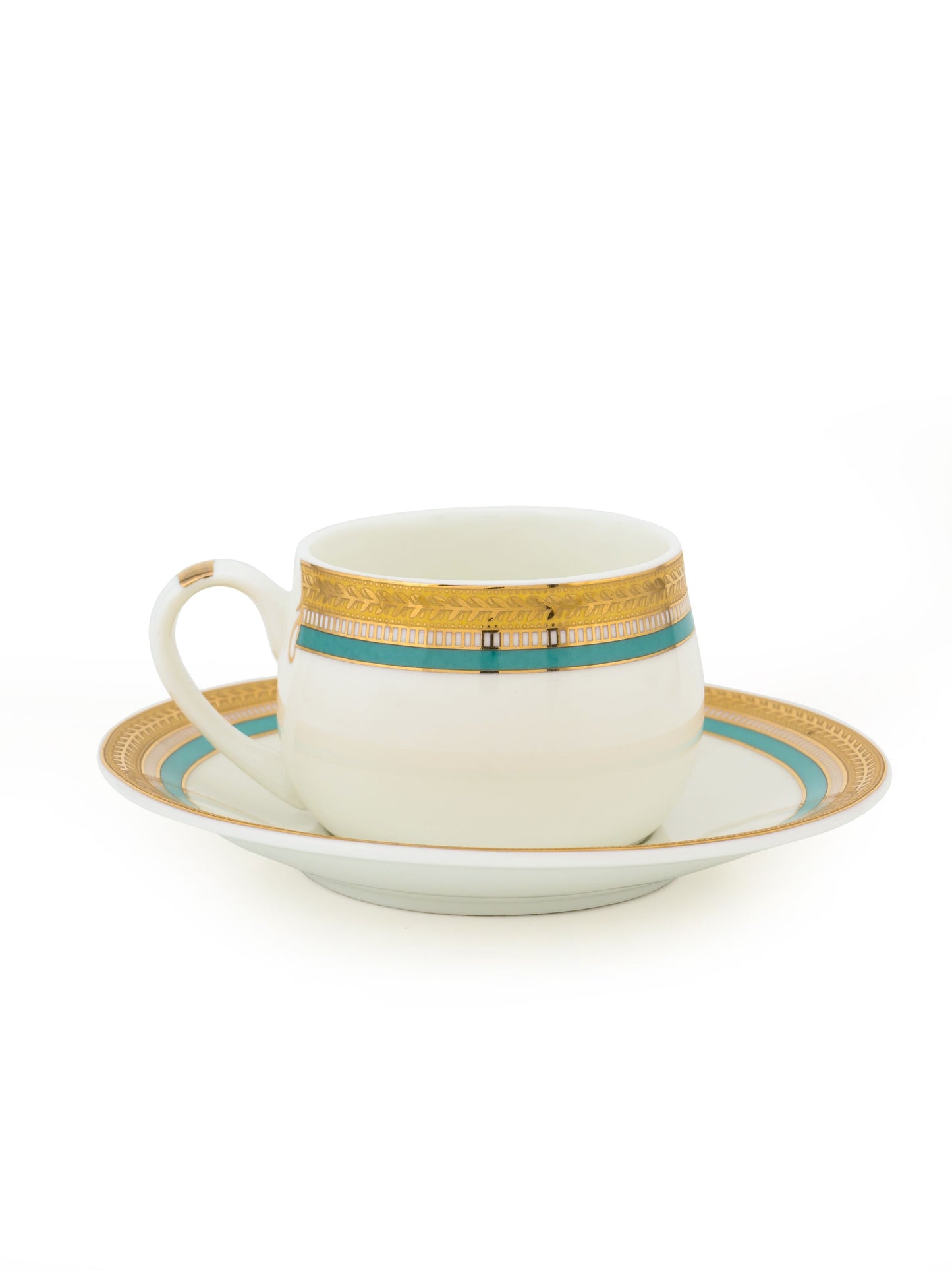 JCPL Coral Aroma Cup & Saucer, 145ml, Set of 12 (6 Cups + 6 Saucers) (AS2)