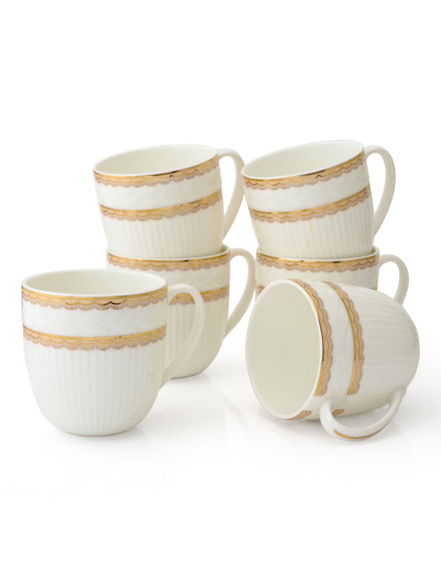 Snow Impression Coffee & Tea Mugs, 220ml, Set of 6 (1405)