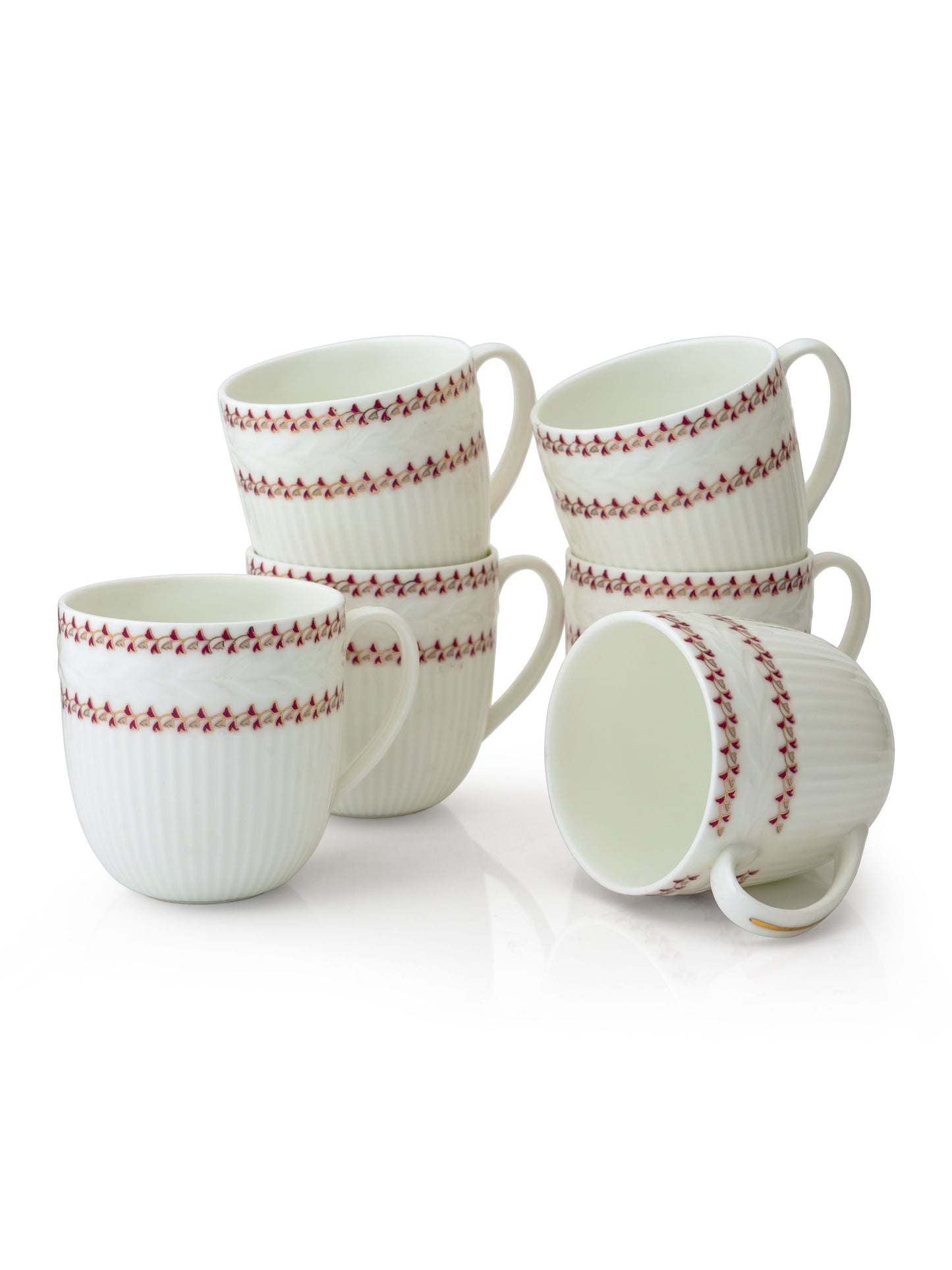 Snow Impression Coffee & Tea Mugs, 220ml, Set of 6 (1403)