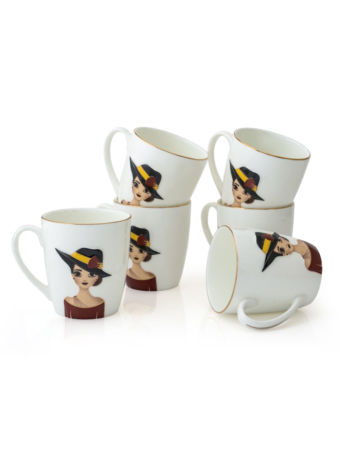 Barbie Coffee & Tea Mugs, 150ml, Set of 6 (365)