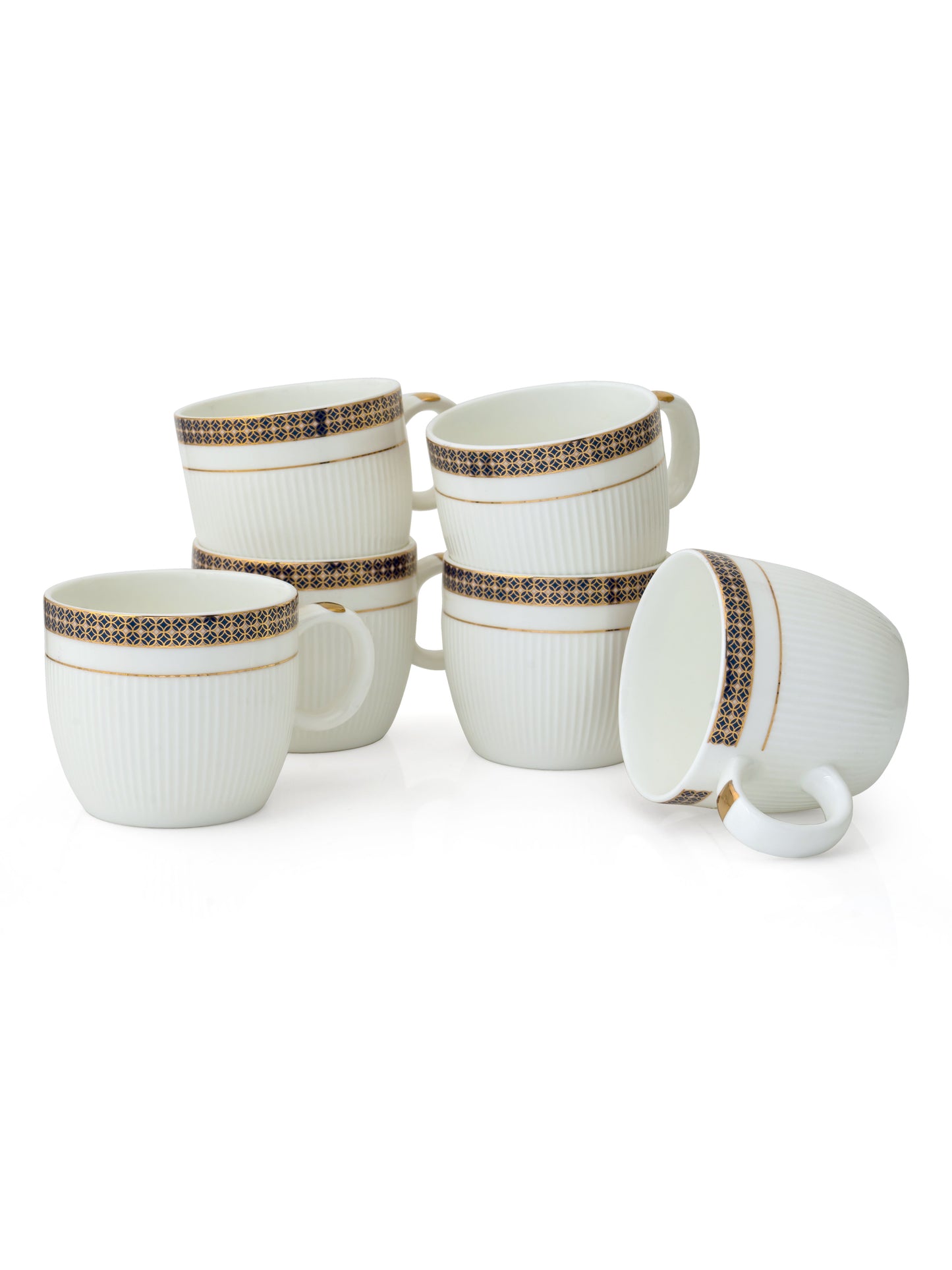Barrel Impression Coffee & Tea Mugs, 210ml, Set of 6 (1405)
