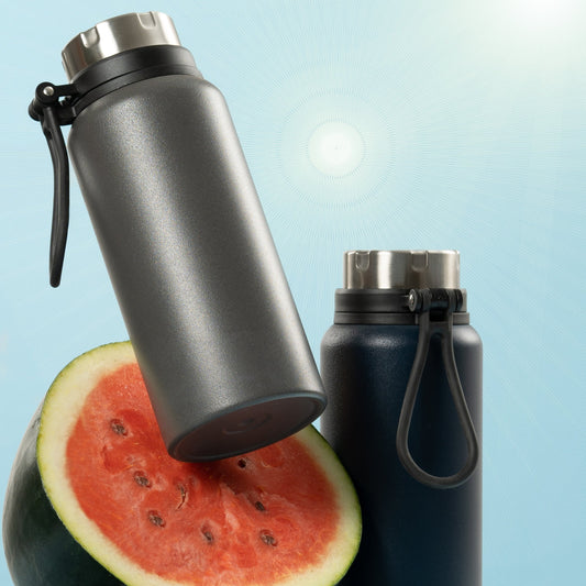 Vacbott Vaccum Bottle, Topaz Uno Double Walled 24 Hours Hot and Cold Water Bottle, BIS Certified, 900ml
