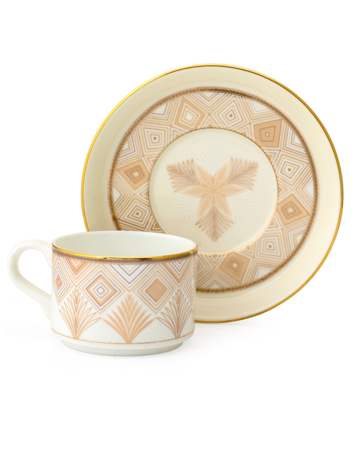 Rio Impression Cup & Saucer, 135ml, Set of 12 (6 Cups + 6 Saucers) (1202)