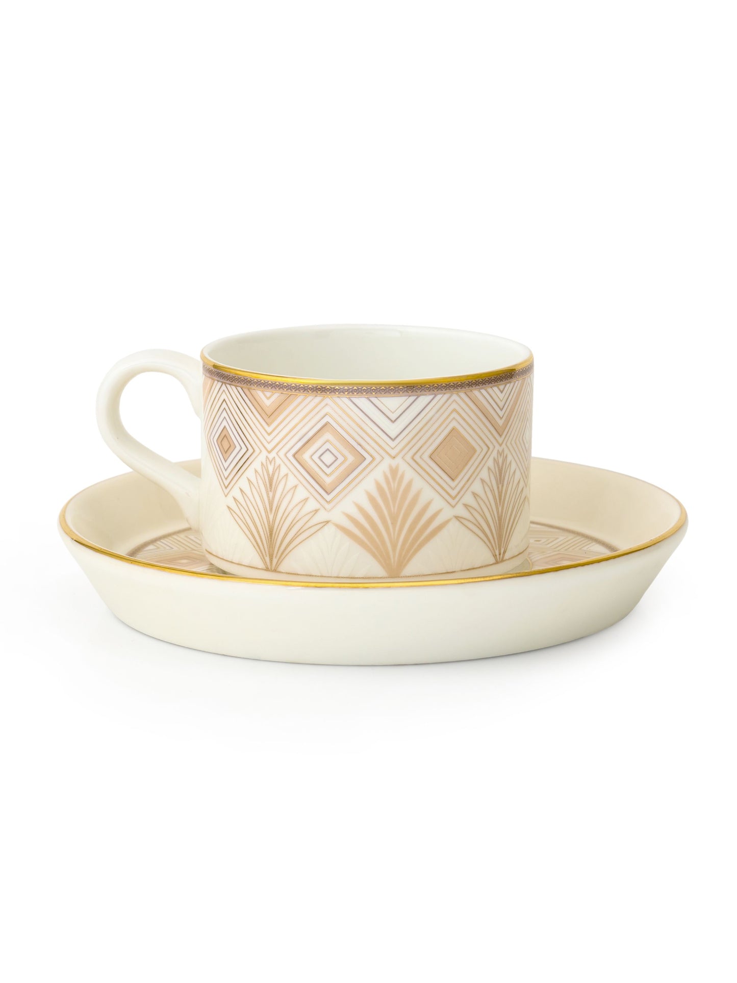 Rio Impression Cup & Saucer, 135ml, Set of 12 (6 Cups + 6 Saucers) (1202)