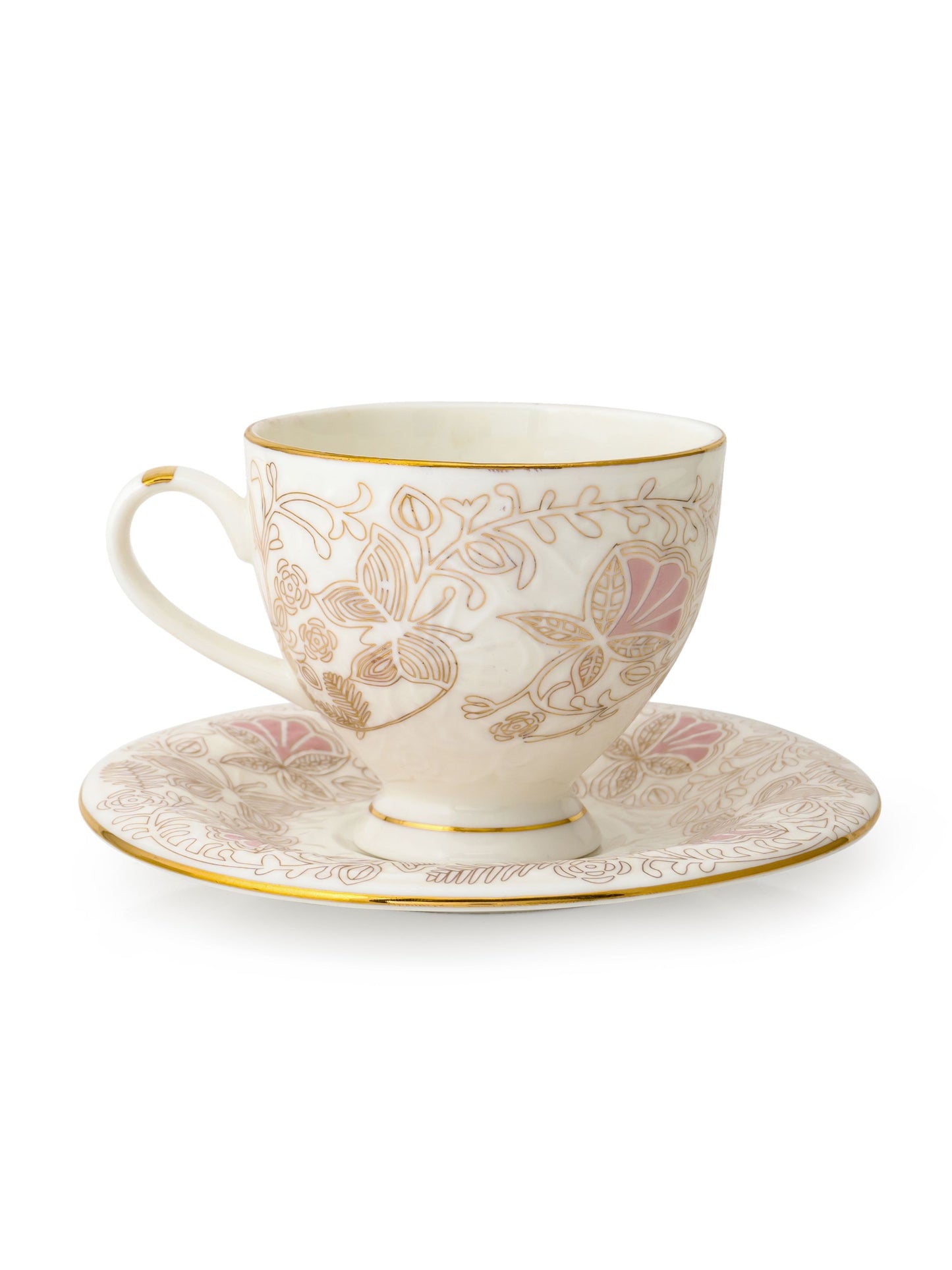 Ojas Shalimar Cup & Saucer, 160 ml, Set of 12 (6 Cups + 6 Saucers) (SH901)