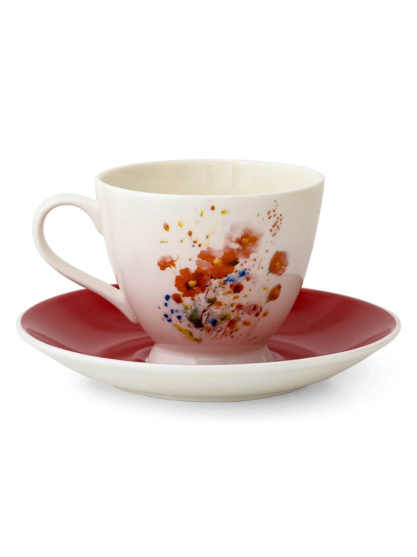 King Super Microwave Safe, Cup & Saucer, 160 ml, Set of 12 (6 Cups + 6 Saucers) (MW201)