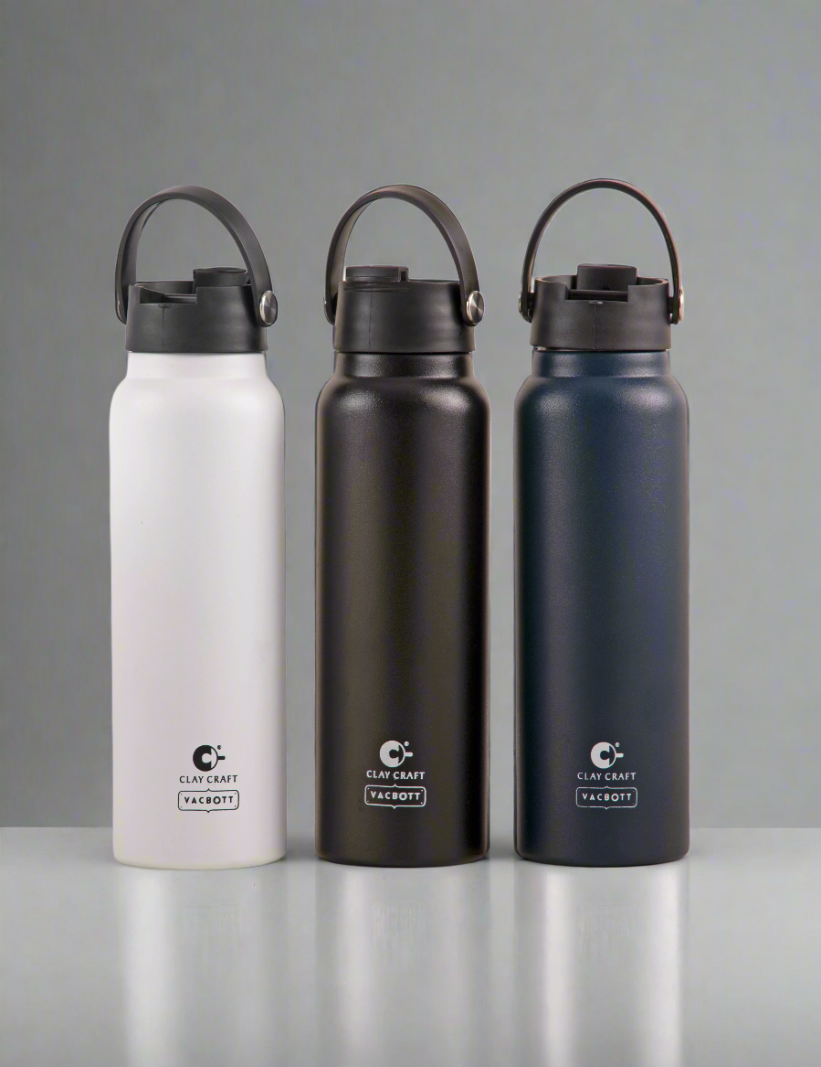 Vacbott Vacuum Bottle, Phantom Double Walled 24 Hours Hot and Cold Water Bottle, 900ml