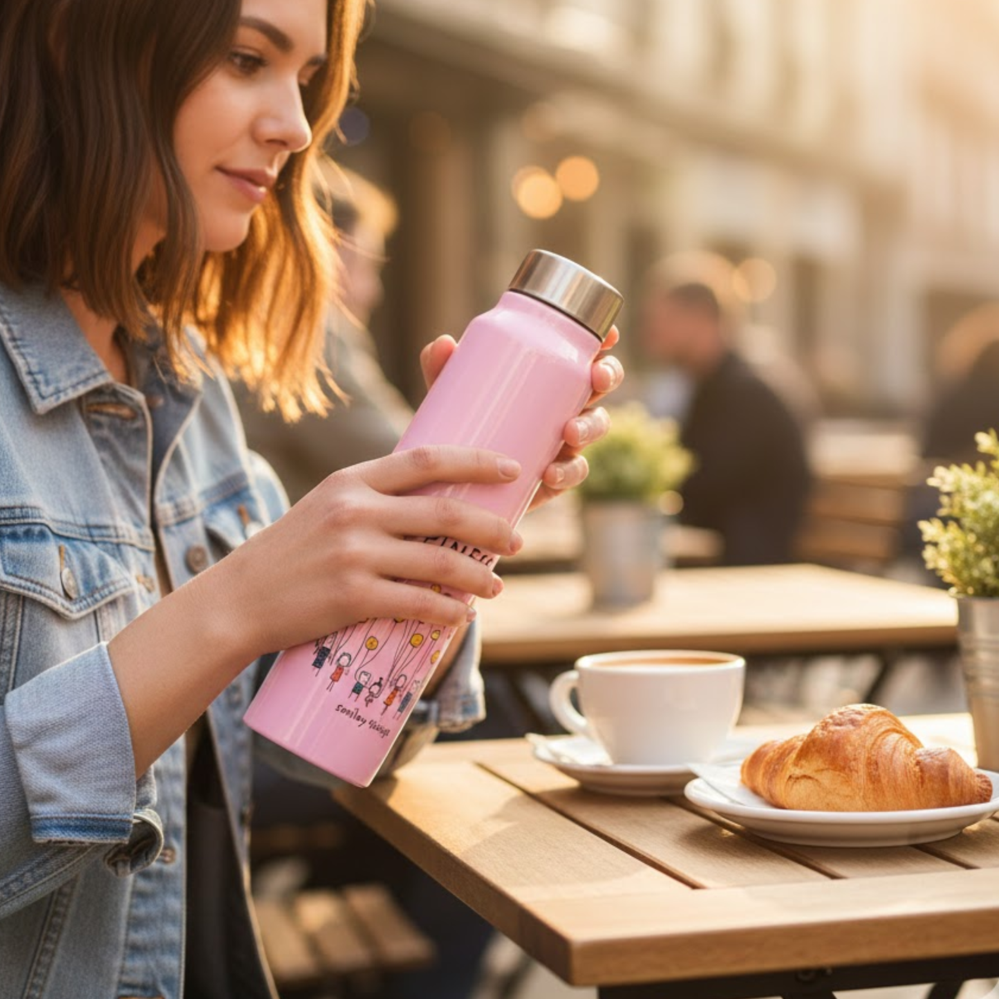 Vacbott Happiness is... Single Walled Non Insulated Water Bottle