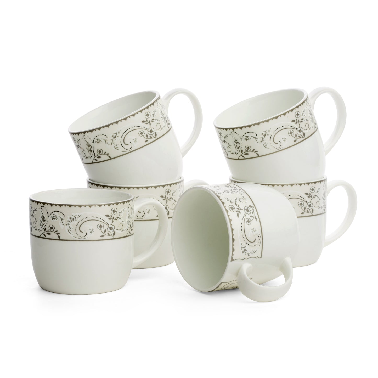 Clay Craft Loriya Super Coffee & Tea Mugs, 150ml, Set of 6 (S381)