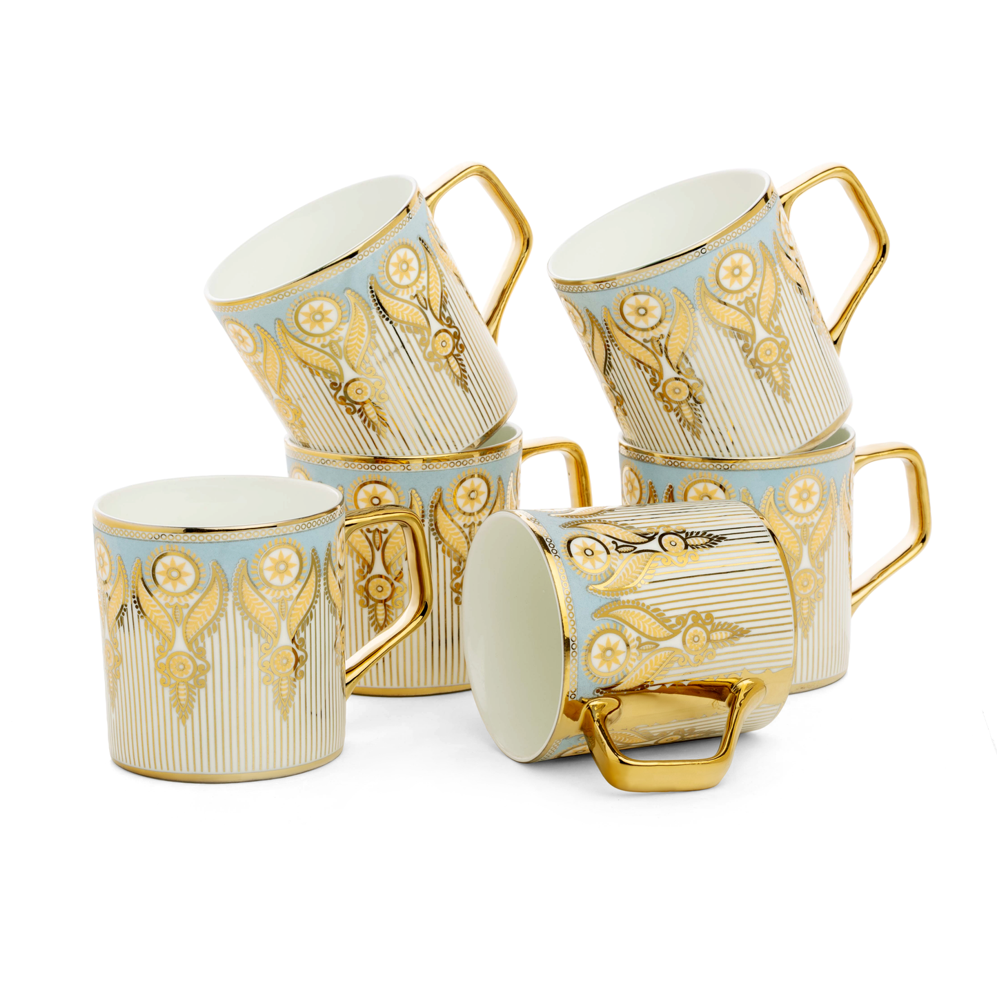 CLAY CRAFT COFFEE MUG GOLD SERIES SET OF 6 PCS