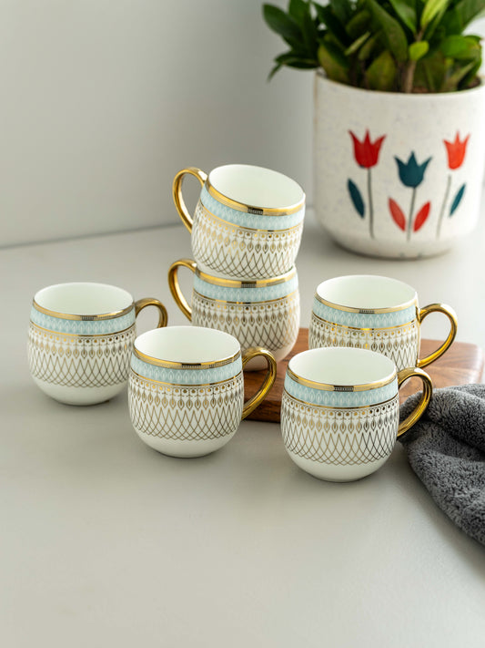 Clay Craft Charli Ebony Coffee & Tea Mugs Set of 6 (E608)