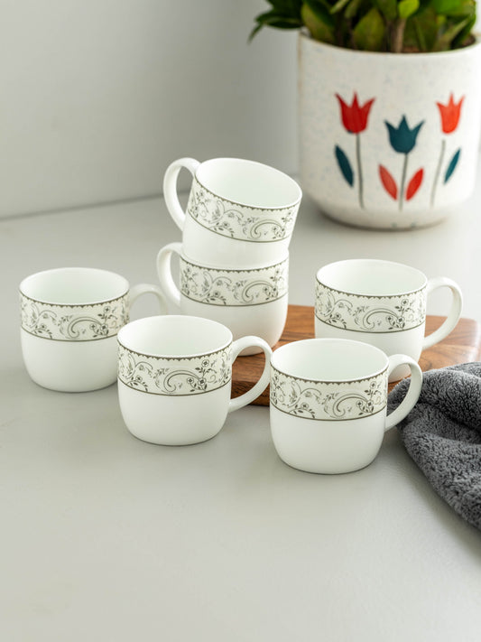 Clay Craft Loriya Super Coffee & Tea Mugs, 150ml, Set of 6 (S381)
