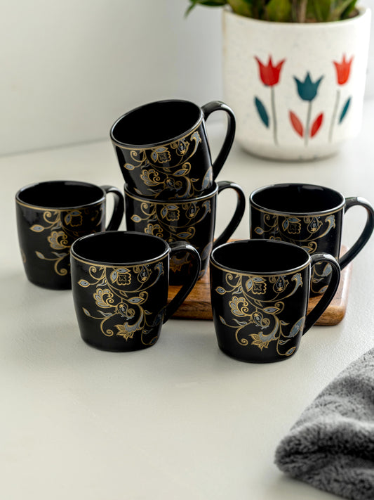 Clay Craft Alton Casper Coffee & Tea Mugs Set of 6, 180 ml (C402)