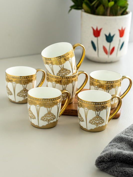 Clay Craft Alton Ebony Coffee & Tea Mugs Set of 6 (E655)