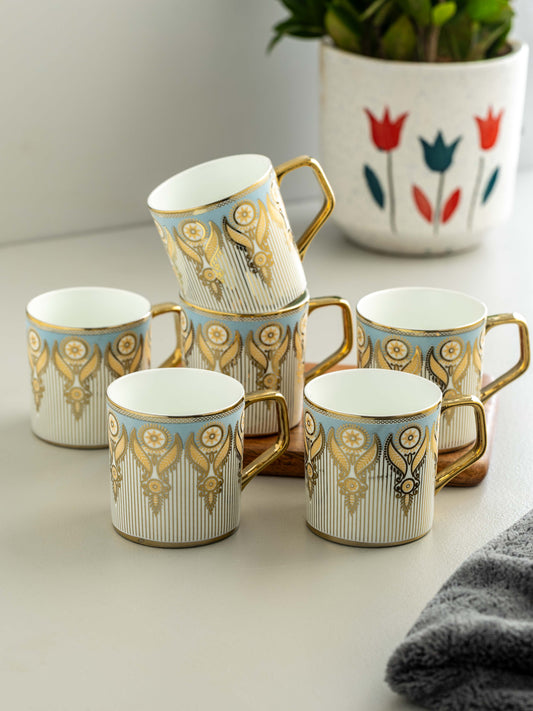 Director Ebony Coffee & Tea Mugs, 200ml, Set of 6 (E621)