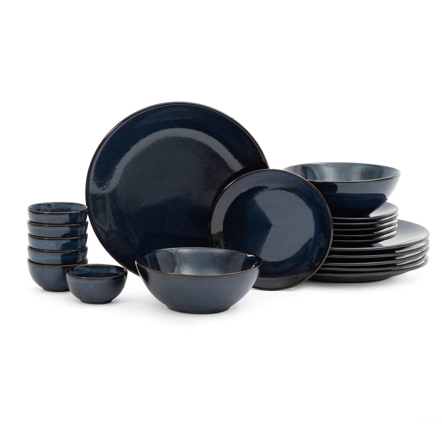 Clay Craft Coupe Pebble Blue Dinner Set of 20 Pcs