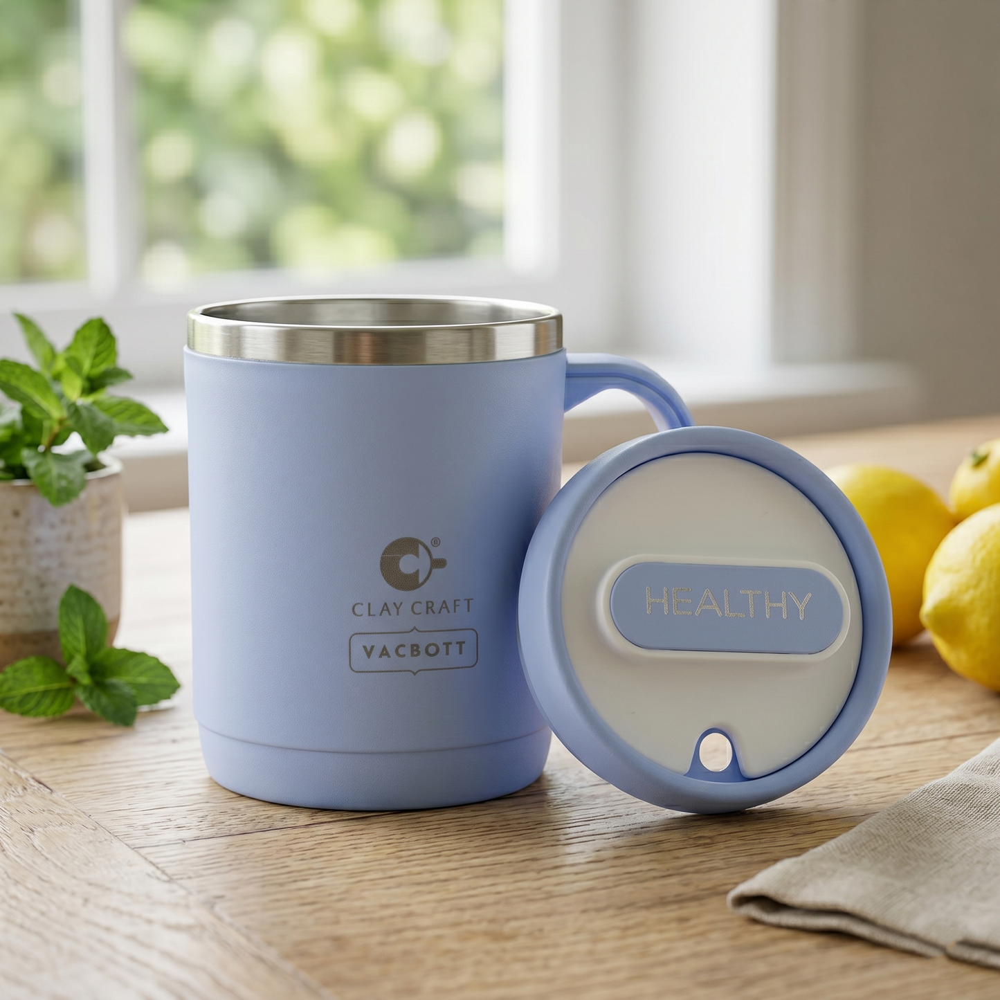 Vacbott Dyona Mug 400ml – PUF Insulated Double Walled  | Leak-Proof Travel Mug