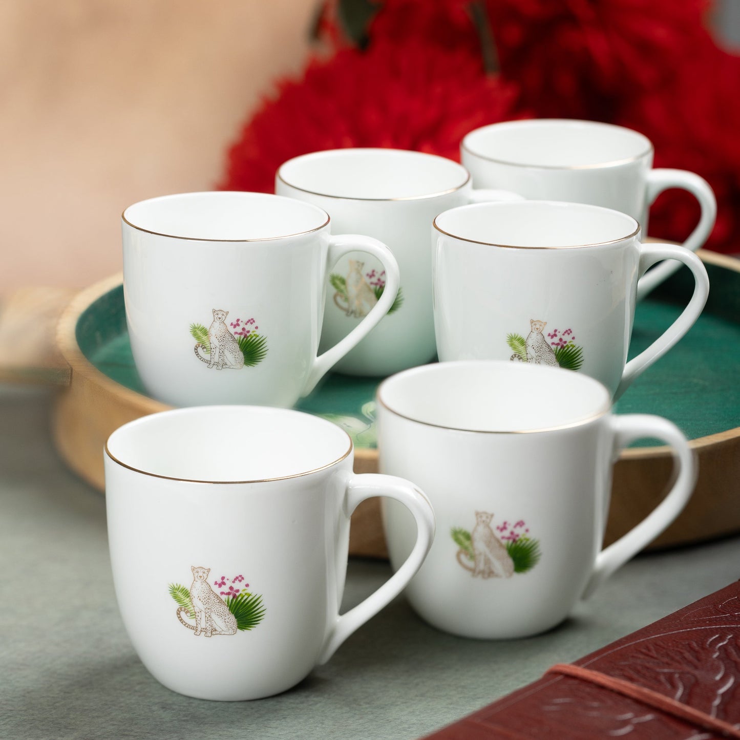 JCPL Oscar Pristine Coffee & Tea Mugs Set of 6 (PS407),180 ml