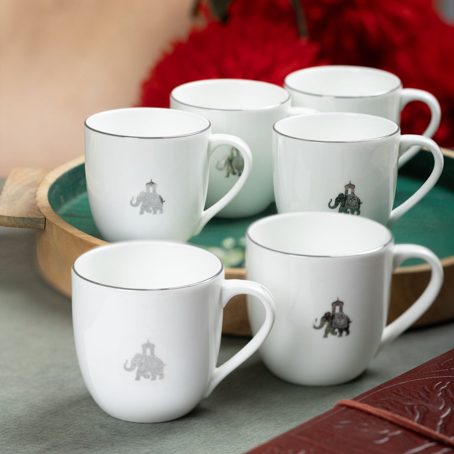 JCPL Oscar Clark Matang Tea & Coffee Mugs Set of 6