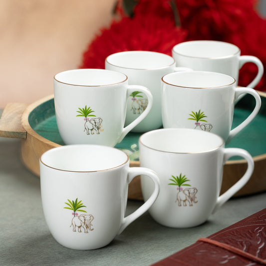 JCPL Oscar Pristine Coffee & Tea Mugs Set of 6 (PS408)