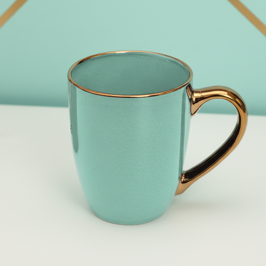 Ruby Emrald Coffee/ Milk Mug White 1 Piece 315ml (Green)