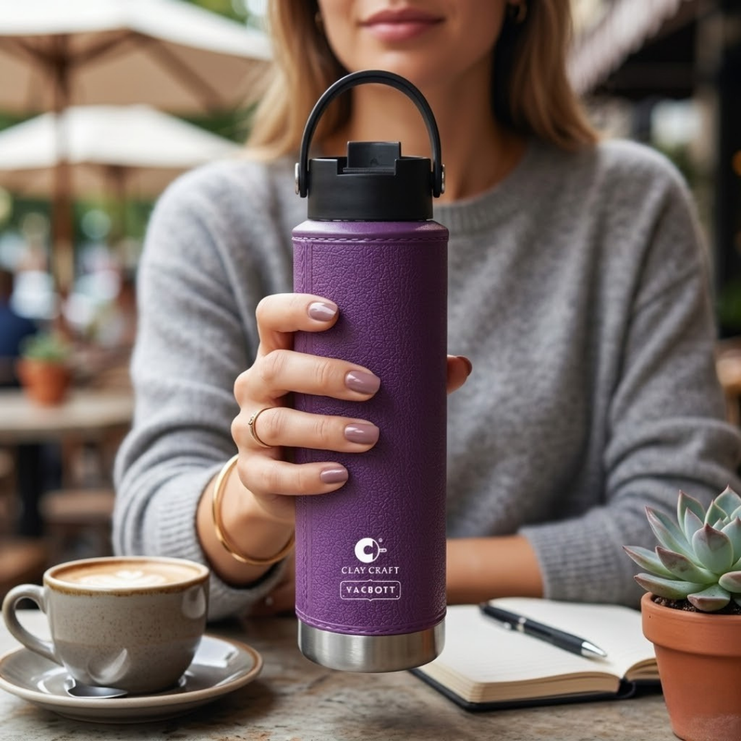 Vacbott Prima PU Insulation Hot & Cold for hours Water Bottle, 900 ml