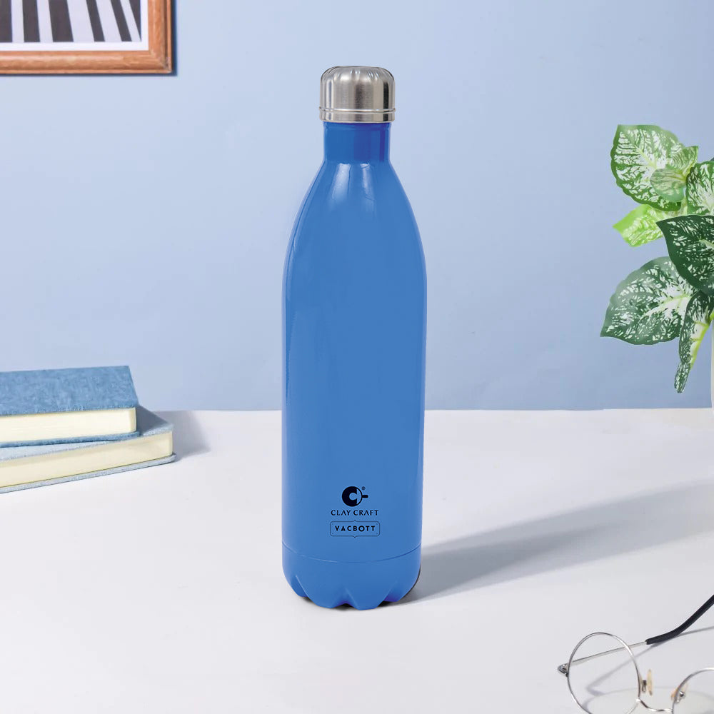 Vacbott Vaccum Bottle, 1000ml Stark Double Walled 24 Hours Hot and Cold Water Bottle, 1000 ml, BIS Certified
