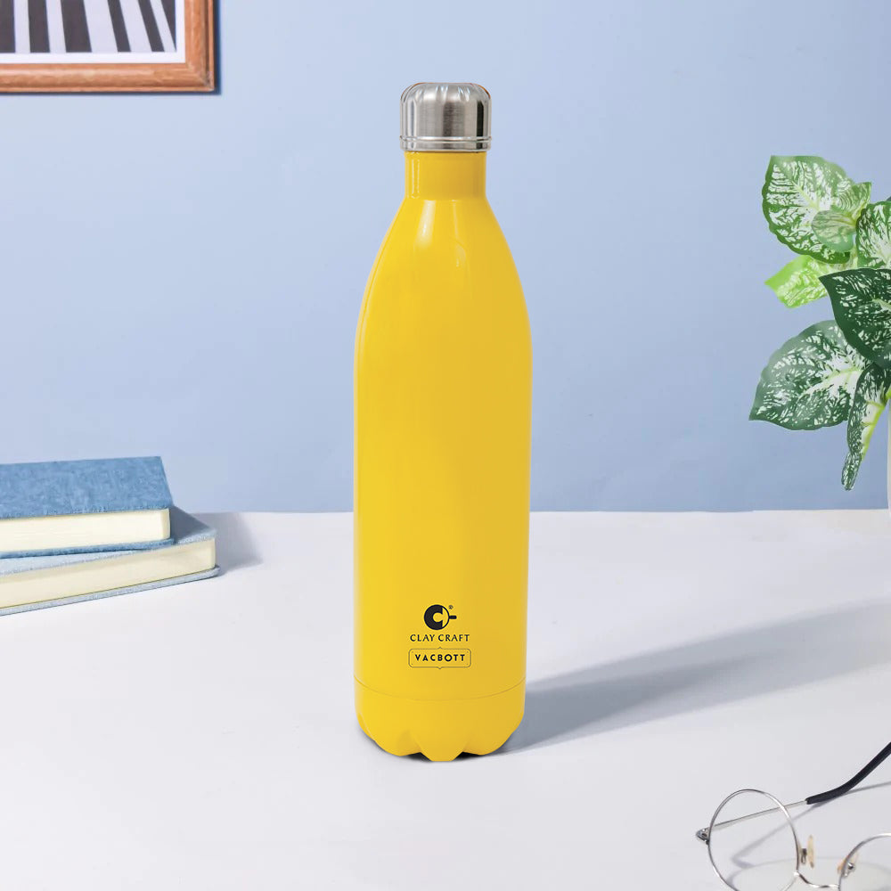 Vacbott Vaccum Bottle, 1000ml Stark Double Walled 24 Hours Hot and Cold Water Bottle, 1000 ml, BIS Certified