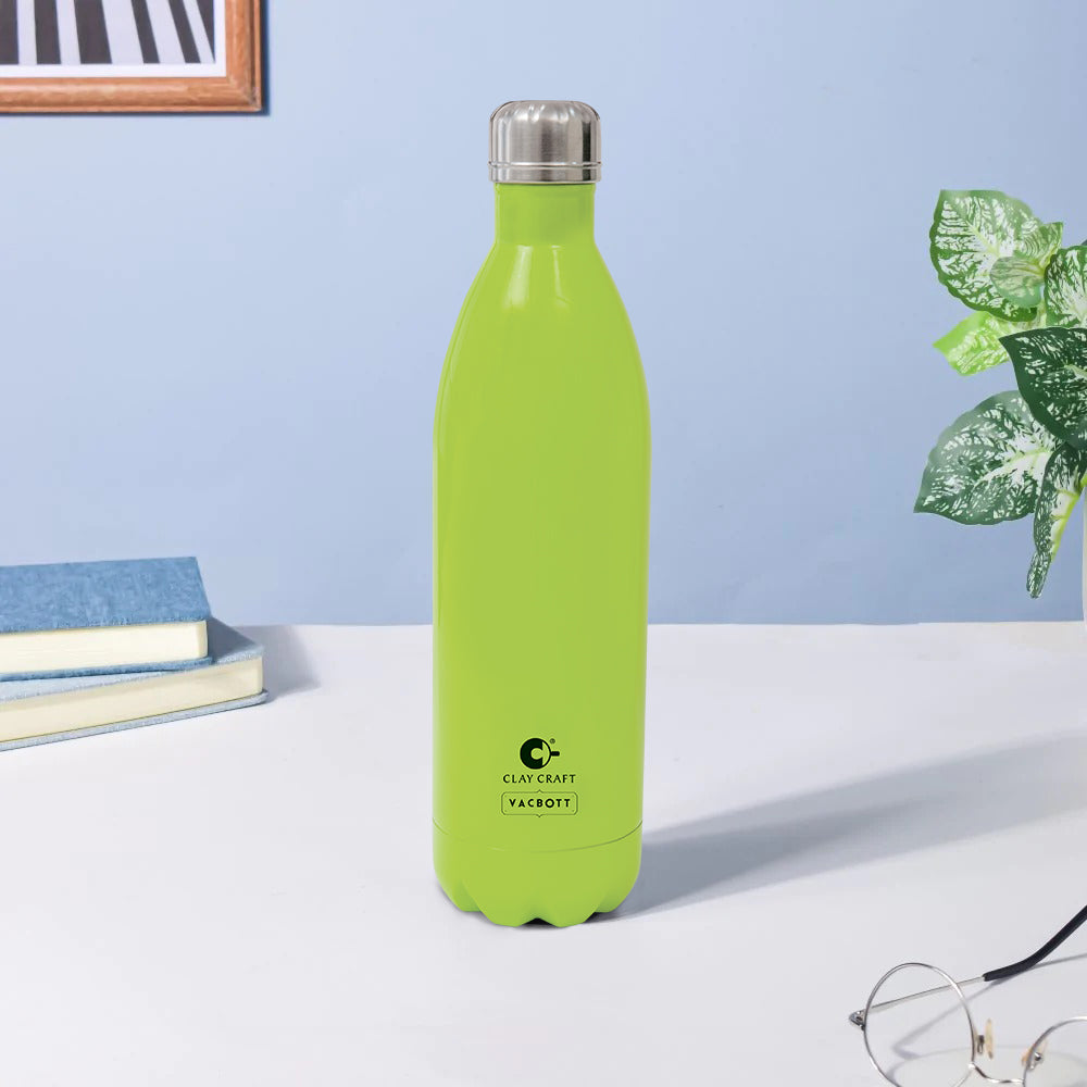 Vacbott Vaccum Bottle, 1000ml Stark Double Walled 24 Hours Hot and Cold Water Bottle, 1000 ml, BIS Certified