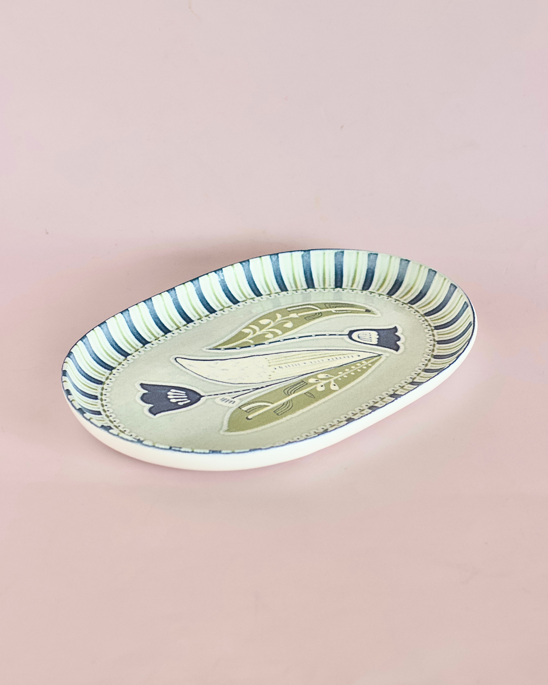 Magique By The Wishing Chair X Clay Craft, Tulip Garden Textures Charlie 26Cm Platter & Bowl Set
