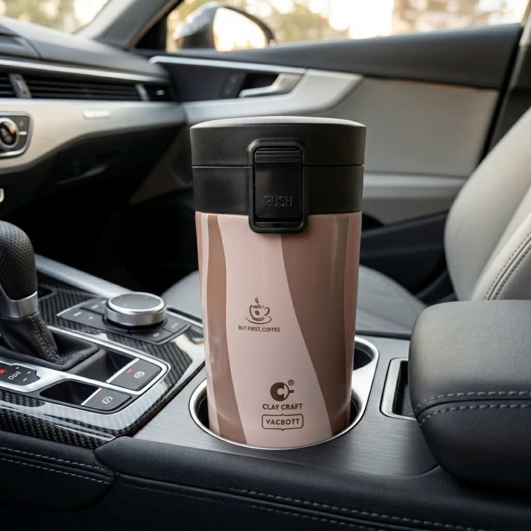 Vacbott Vacuum Insulated Caferoma Printed Tumbler Double Walled Hot 18 Hours and 24 Hours Cold Mug, 280 ml