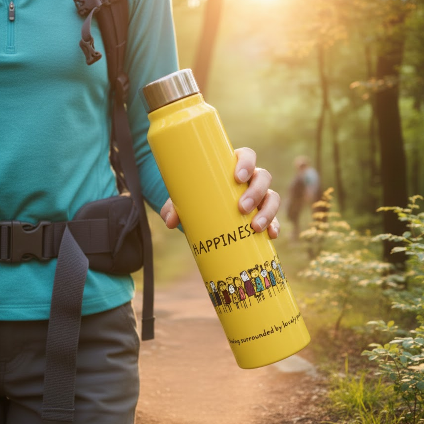 Vacbott Happiness is... Single Walled Non Insulated Water Bottle