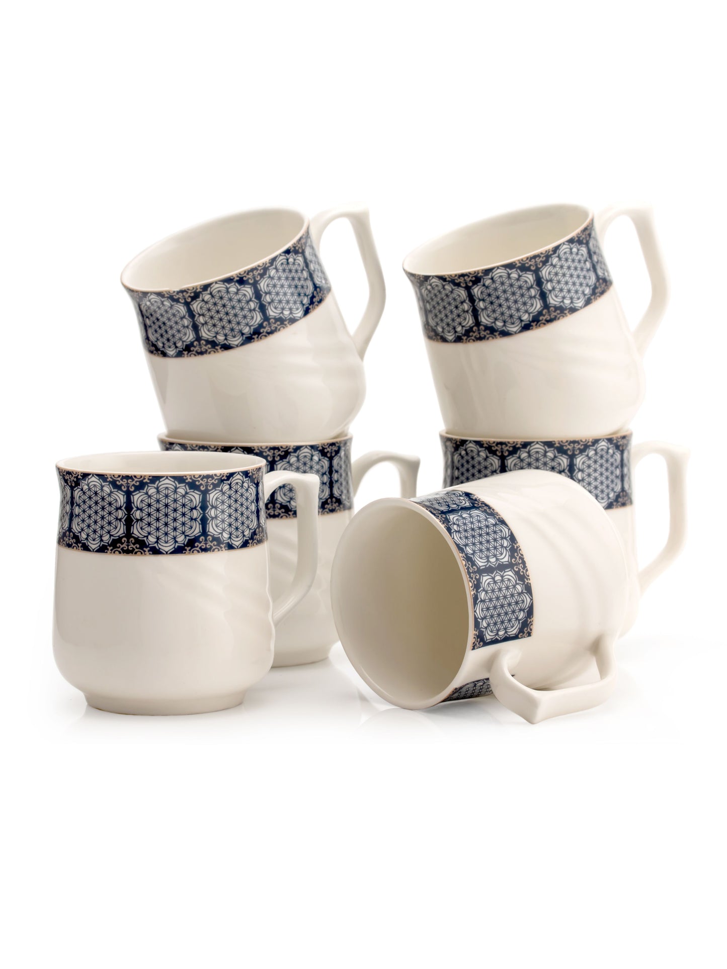 JCPL New Lily Super Coffee & Tea Mug Set of 6 (382)