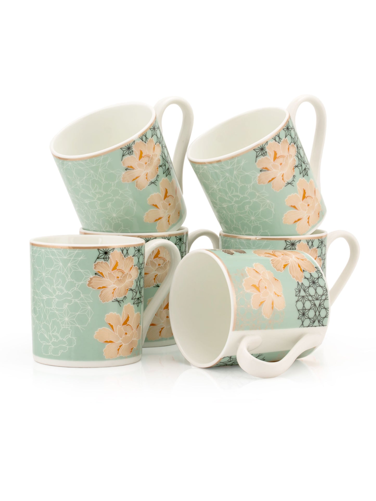 JCPL Melon Hilton Coffee & Tea Mug Set of 6 (352)