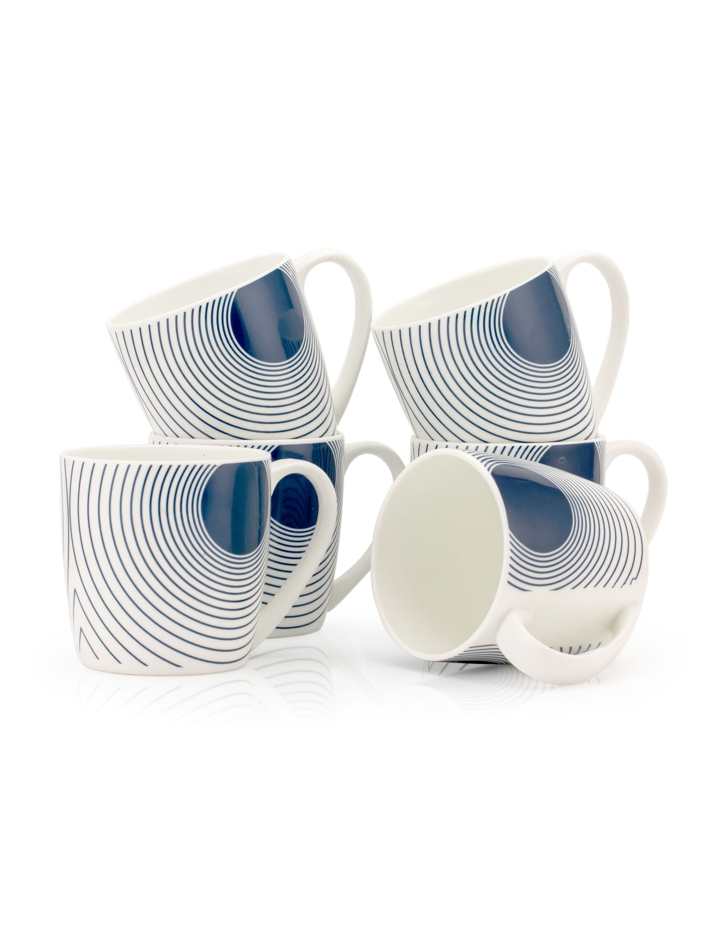 JCPL Alton Hilton Blue  Coffee & Tea Mug Set of 6 (332)