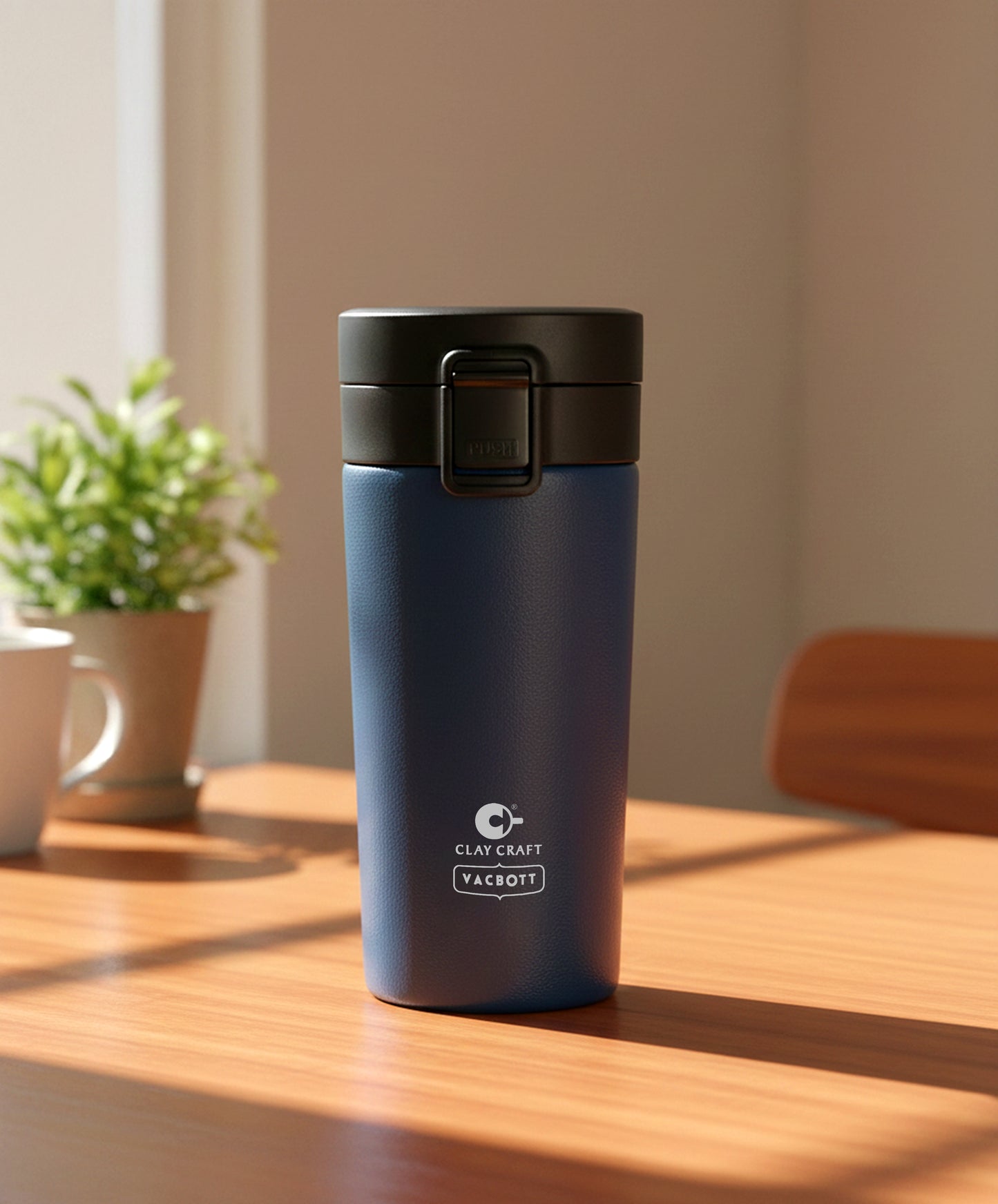 Vacbott Caferoma Vacuum Insulated Double Walled Coffee Tumbler 18 Hrs Hot & 24 Hrs Cold Stainless Steel Flask, BIS Certified, 380ml