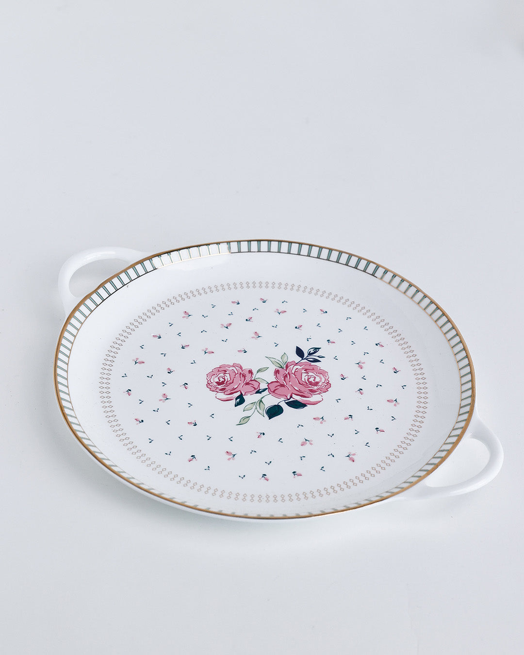 Magique by The Wishing Chair x Clay Craft, Portrait of a Rose Tawa Platter with Zing Medium mug Set