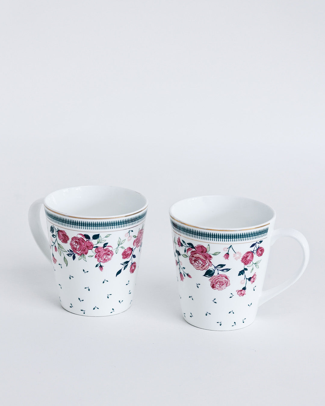Magique by The Wishing Chair x Clay Craft, Portrait of a Rose Tawa Platter with Zing Medium mug Set