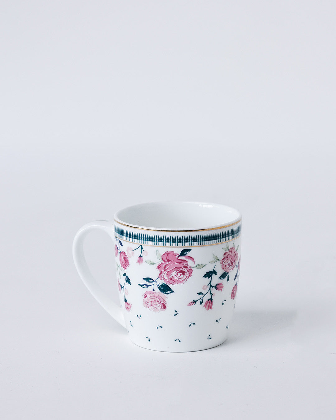 Magique by The Wishing Chair x Clay Craft, Portrait of a Rose 1 Charlie Platter with 4 Alton Mug Set