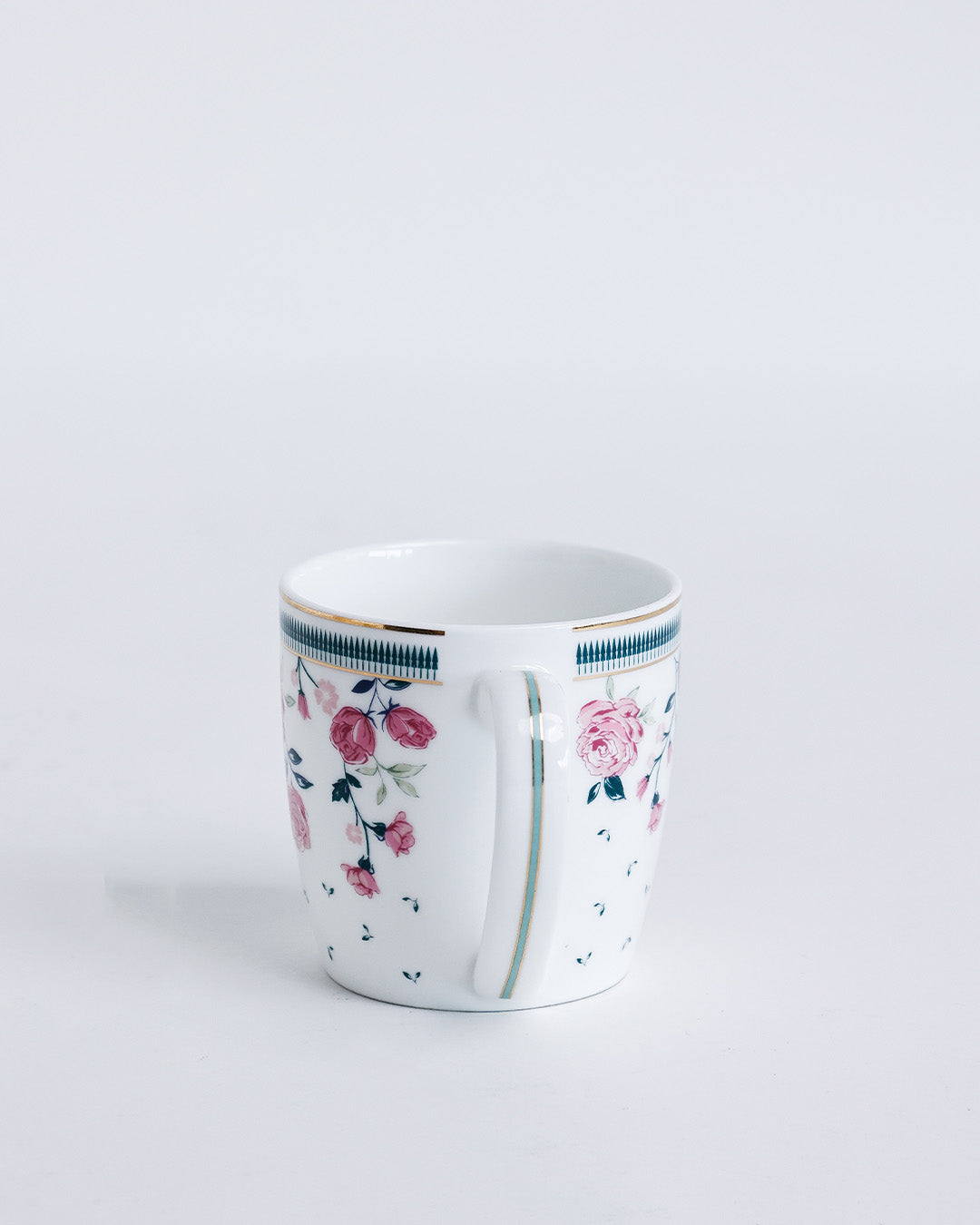 Magique by The Wishing Chair x Clay Craft, Portrait of a Rose 1 Charlie Platter with 4 Alton Mug Set